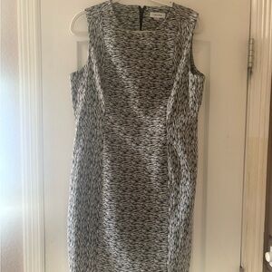 Calvin Klein Monochrome Textured Midi Dress